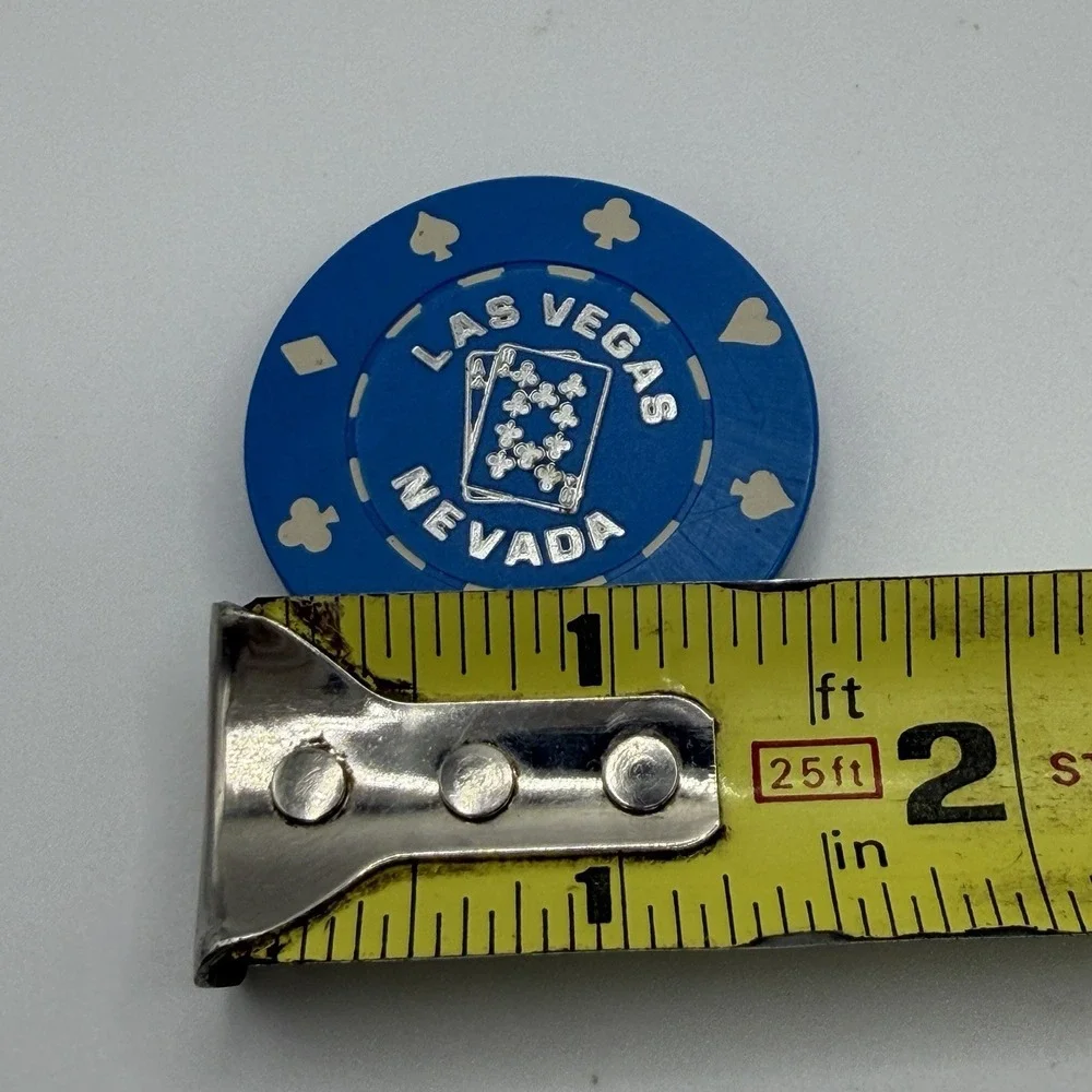 Las‎ Vegas Poker Chip Refrigerator Magnet Blue Nevada Gambling Souvenir Fridge